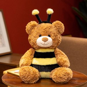 Peluche Ours Abeille Mignonne de Dessin Animé avec Rembourrage <span class=keywords><strong>en</strong></span> Coton PP, Poupée Ours, Oreiller de Sommeil pour Enfants, Cadeau - Product Image 4
