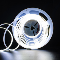 Ruban LED COB Flexible 528 LED/m 10mm 14W 12V/24V IRC>90 Bleu Télécommande Découpable Dimmable pour Éclairage Ambiant Paysager