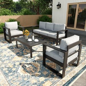 Set <span class=keywords><strong>da</strong></span> <span class=keywords><strong>Giardino</strong></span> <span class=keywords><strong>con</strong></span> Divano e <span class=keywords><strong>Tavolo</strong></span> per Esterni, Arredamento <span class=keywords><strong>da</strong></span> Patio E-commerce, Vendita Calda, Montaggio Rapido, Set Conversazione per Terrazza - Product Image 2