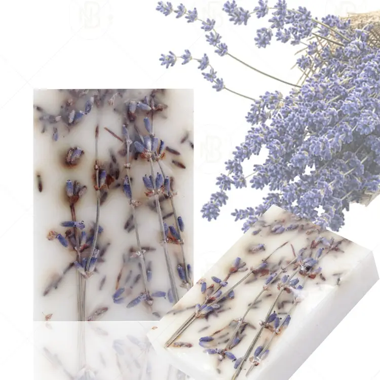 Sabun bunga kering Lavender mandi pemutih buatan tangan alami organik grosir