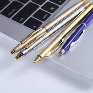 Slim Metal Ballpoint <b>Pen</b> <b>Gold</b> Silver Trim Executive Signature <b>Pen</b> Custom Laser Logo for Corporate Promotional Gift - Product Image 4