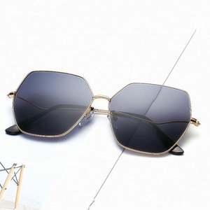 Lunettes de soleil polygonales à grande monture, nouvelle collection tendance, pour femmes et hommes, en métal, 2021 - Product Image 6