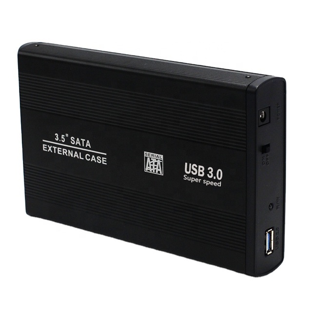 Factory Wholesale 3.5-Inch Metal Portable Hard Drive Box USB 3.0 to SATA External Hard Disk Enclosure