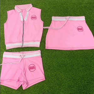 Golf Wear Soft Cotton Loungewear <strong>Women</strong> Set Custom Logo Polo <strong>Sleeveless</strong> Zipper <strong>Jacket</strong> With Skirt Resort Wear <strong>Women</strong> 2 Piece Set - Product Image 5