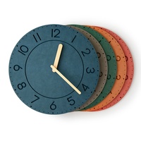 Horloge Murale Moderne Simple Sans Perçage, Couleur Morandi, pour Salon, Meuble TV, Entrée, Décoration Transfrontalière