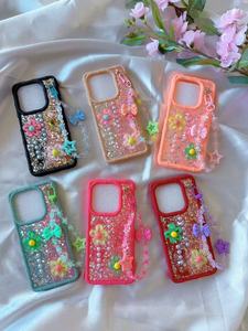 <span class=keywords><strong>Coque</strong></span> de téléphone colorée pour femme BAILI Factory avec bracelet chaîne de perles 3D et couvercle mobile en résine époxy pour <span class=keywords><strong>iPhone</strong></span> - Product Image 4