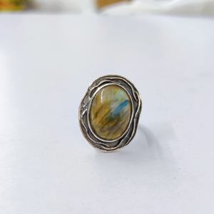 แหวนลาบราดอไรต์ เงินแท้ 925 แหวนพลอย งานแฮนด์เมด คอลเลคชั่นแหวนสวยๆ เครื่องประดับเงิน ราคาขายส่ง - Product Image 6