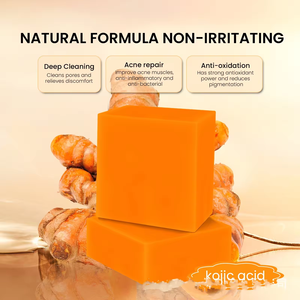 Jabón Facial Blanqueador <span class=keywords><strong>de</strong></span> Cúrcuma 100% Natural <span class=keywords><strong>de</strong></span> Alta Calidad, Jabón Artesanal <span class=keywords><strong>de</strong></span> Ácido Kójico para una Limpieza Profunda - Product Image 6