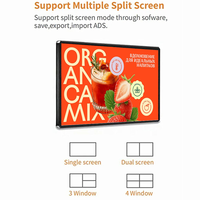 Afficheur numérique Android ultra-fin horizontal pour centre commercial, écran LCD mural de 55 pouces, affichage publicitaire avec SDK