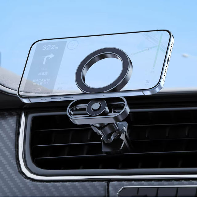 High Quality New Trend Car Mobile Phone Holder N52 Strong Magnetic Stabilization Anti-shake 360 Rotating Air Outlet Car Mount