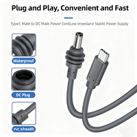 Kabel Pengganti Tipe C USB C ke DC 5521 Tahan Air, Kabel Daya Tipe-C untuk Starlink Mini