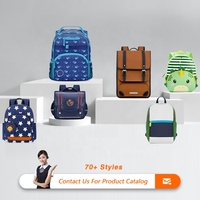 Ensemble de sacs d'école imperméables en polyester de dessin animé personnalisés du fabricant pour enfants sac à dos avec sac à lunch pour garçons filles enfants