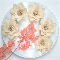 Fleur de lotus en bois de Sola de 8 cm en gros, fleur d'aromathérapie faite à la main, décoration naturelle pour la maison, directement de l'usine