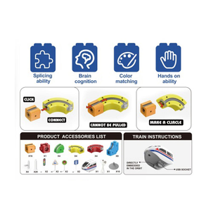 Set de 81 Piezas de Bloques de Construcción 3D para Armar un Coche de Carreras, Juguete Educativo STEM con Rieles Eléctricos para Niños, Aprendizaje Temprano, Regalo de Cumpleaños - Product Image 5