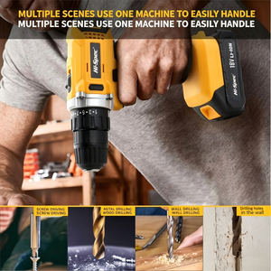 Cordless Drill 20V Li-Ion Variable Speed Reversible 50Nm <b>Torque</b> 38mm Drilling With Bits <b>Set</b> - Product Image 3