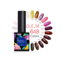 Vernis Gel Rouge Nude Effet Gelée Cosmétique Salon 648 Couleurs Haute Brillance Tenue Longue Durée 20 Jours Soak Off UV LED Végan Non Toxique