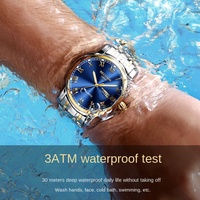 Montres de luxe à quartz Belushi 2025 pour hommes, boîtier en alliage, bracelet en acier inoxydable, cadran à aiguilles de 40 mm, lumineuses, étanches, vente en gros