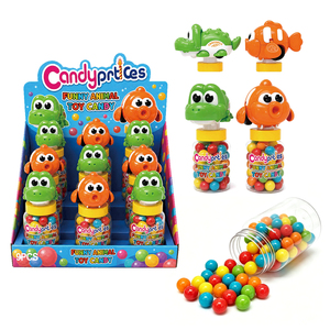 BESTAR Divertidos Dulces con Diseño de Animales (Cocodrilo y Perro), Caramelos Duros Redondos Mini de Colores Variados con Múltiples Sabores, Golosinas para Niños - Product Image 1