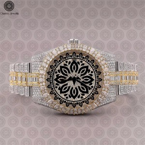 Montre en acier inoxydable de qualité supérieure avec diamant Moissanite et mouvement de précision pour un usage tendance, disponible au prix d'exportation - Product Image 3