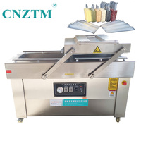 Machine de mise sous vide semi-automatique électrique à double chambre, 40 pompes, pour emballage alimentaire, sachets et feuilles d'aluminium pour viande, poulet, saucisses