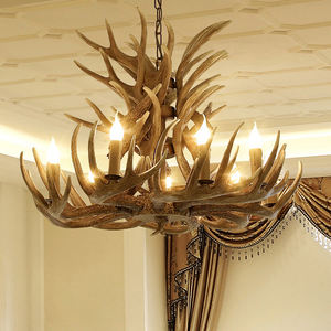 古鎮樹脂レストラン工業アンティークティファニーレトロアントラーモダンペンダントランプシャンデリアとランプペンダント照明 - Product Image 3