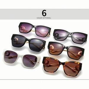 Gafas de Sol de Moda 2021, Gafas de Sol de Lujo con Logotipo Personalizado, Gafas de Sol Extra Grandes para Mujer, Protección UV400, Montura Negra Grande, Estilo Ojo de Gato - Product Image 4