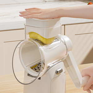 <b>Multifunctional</b> <b>Vegetable</b> <b>Cutter</b> Hand Crank With Interchangeable Blades For Shredding Slicing Grating <b>Vegetables</b> And Fruits - Product Image 2