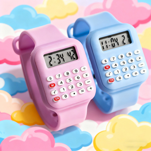 Reloj con calculadora para niños 2025, reloj electrónico Unisex multifuncional de plástico para niños, reloj Digital LED - Product Image 1
