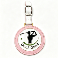 Étiquette de sac de golf en alliage de zinc de haute qualité, personnalisable avec logo métallique, durable, pour bagages de voyage, accessoire de golf en gros