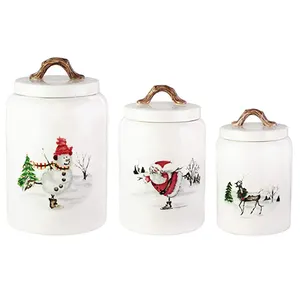 Weiß küche speicher Weihnachten design keramik küche kanister sets