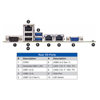 Motherboard WIO Proprietary MBD-X12STW-TF dengan Soket Intel C256 Tunggal H5 (LGA-1200), Mendukung DDR4