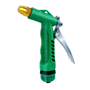 Pistola de agua de plástico con pulverizador de alta presión, cabezal chapado en cobre, flujo ajustable para lavado de autos y riego de jardines - Product Image 4