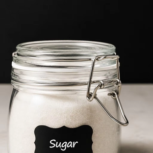 Ensemble de bocaux en verre hermétiques, <span class=keywords><strong>3</strong></span> bocaux ronds de 34 oz (<span class=keywords><strong>1</strong></span> L) avec couvercles et fermetures à pince métallique, pour le stockage des aliments dans la cuisine - Product Image 3