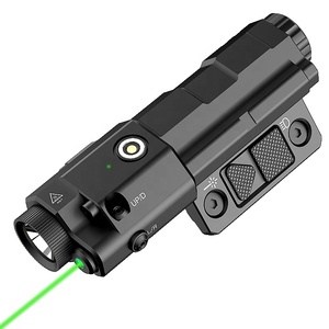 Láser Verde Táctico con Linterna Combinada, 1200 Lúmenes, Recargable, Aleación de Aluminio, Impermeable, con Protección UV, Montable - Product Image 1