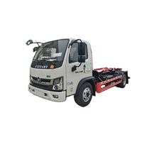 Camion à ordures hydraulique à bras articulé JMC 5cbm |   Camion de collecte des déchets à conteneurs amovibles pour l'assainissement municipal