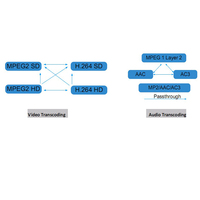 Equipo de Transmisión, Transcodificador de TV Digital HD para Sistema DTV, MPEG-2 a H.264 MPEG4 AVC