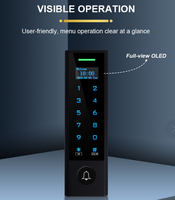 Système de contrôle d'accès aux portes par RFID 125 kHz avec application Tuya WIFI, protocole ISO 14443A, distance de lecture de 0 à 3 m, écran OLED