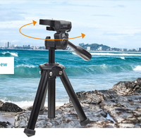 Tripod meja Mini Desktop untuk ponsel, Tripod kamera aksi video olahraga telepon seluler untuk ponsel