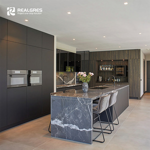 Gabinetes de cocina de diseño <span class=keywords><strong>simple</strong></span> para interiores, muebles de cocina con carcasa de tablero de partículas de isla con tira de luz Led - Product Image 6
