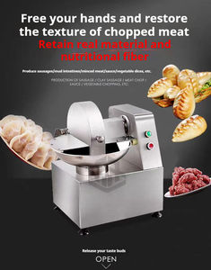เครื่องบดเนื้ออัตโนมัติเชิงพาณิชย์สำหรับเนื้อวัว เนื้อหมู ใช้ในฟาร์ม ร้านอาหาร สำหรับทำไส้กรอกพริก ซาลาเปา เนื้อบอล - Product Image 6