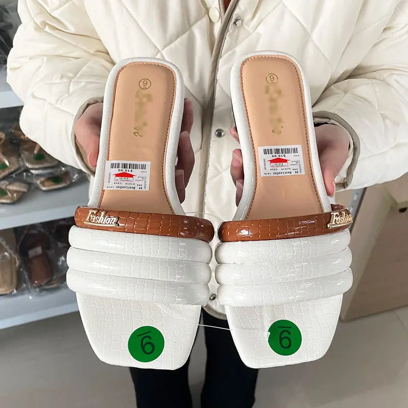 Fancy Design Outdoor 2023 Ladies Casual Walking Style Wholesale Soft Women ladies slippers and sandals chaussures femme babouche