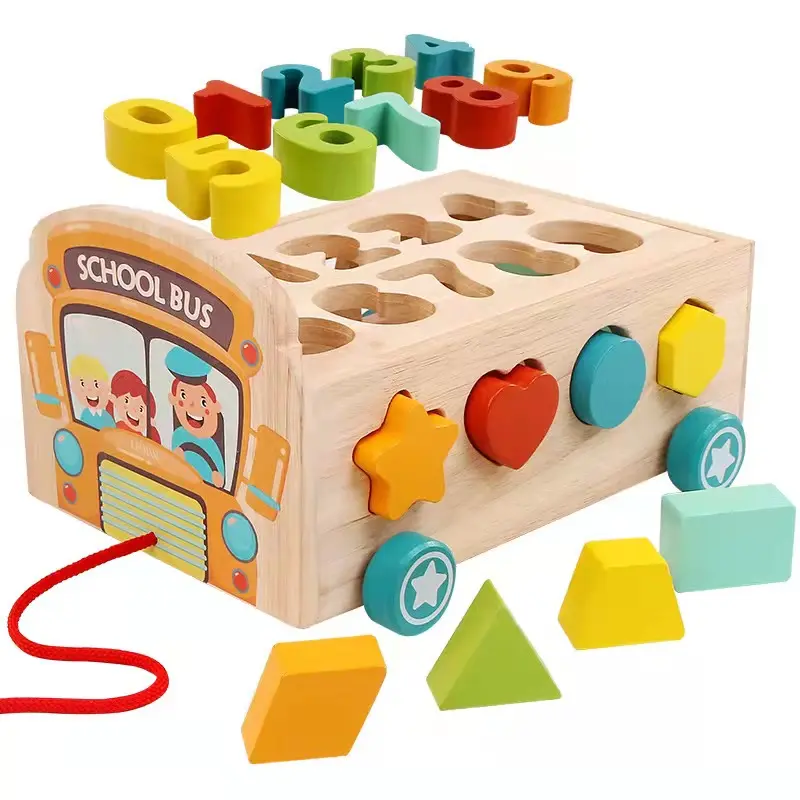 COMIKI Custom Großhandel Hochwertige süße kleine Holzbau stein Geschenk Smart Baby Lernspiel zeug