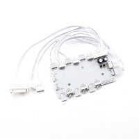 Boîtier PC Contrôleur d'éclairage de ventilateur 12 V DC 1 à 6 Ports PWM 4 broches ARGB 5V 3 broches 15pin sata câble Fan Hub Adapter