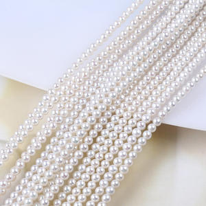 Perlas Sueltas de Agua Dulce Naturales al por Mayor, 3-3.5mm, Coloridas, Hechas a Mano, Perlas Blancas Semiterminadas - Product Image 4