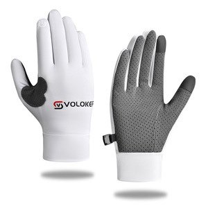 Gants de vélo d'été pour hommes et femmes, respirants, en soie glacée, demi-doigts, compatibles écran tactile, pour le cyclisme sur route, VTT, la course et le fitness - Product Image 3