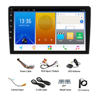 Radio Estéreo para Auto con Reproductor de DVD, Pantalla IPS Universal de 10.1 Pulgadas, 8 Núcleos, Unidad Principal Android, GPS, Amplificador, Carplay y Android Auto