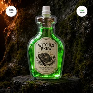 Bolsa con Boquilla de Forma Personalizada para Bebidas de Halloween, Botella de Poción Mística, Envase de Plástico para Bebidas y Jugos con MOQ Bajo - Product Image 1