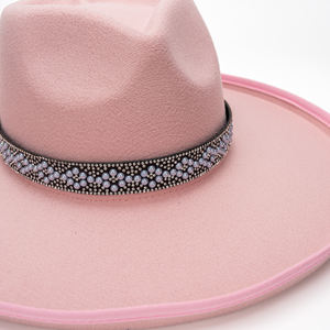 Chapeau Fedora à <span class=keywords><strong>large</strong></span> bord en <span class=keywords><strong>feutre</strong></span> de laine pour adultes uni ivoire rose végétalien <span class=keywords><strong>feutre</strong></span> <span class=keywords><strong>crayon</strong></span> rouleau bord fêtes pêche affaires décontracté - Product Image 6