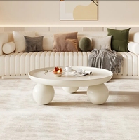 Nordique moderne simple petit appartement maison salon 2023 nouvelle table style crème table basse ronde table à thé minimaliste