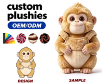 Jouet en peluche singe mignon et doux pour enfants, cadeau personnalisé OEM ODM, jouet en peluche singe